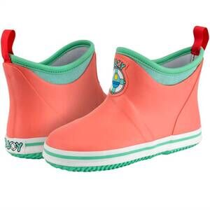 NEW BUOY BOOTS kid's boots in coral/seafom